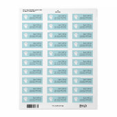 Blue Ghost Return-adreslabel Etiket (Full Sheet)