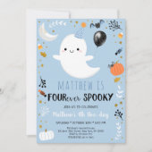 Blue Ghost VIR ooit Spooky Birthday Kaart (Voorkant)