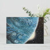 Blue Giant Planet Wenskaart Kaart (Staand voorkant)