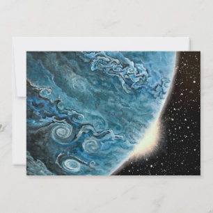 Blue Giant Planet Wenskaart Kaart