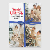 Blue Gift Wrapped Family Photo collage Christmas (Voorkant)
