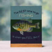 Blue Gill Vist beste tijd om Schattige te gaan Acryl Bord (Neutraal)