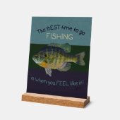 Blue Gill Vist beste tijd om Schattige te gaan Acryl Bord (Hoek)