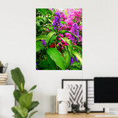 Blue Ginger en Bougainvillea Poster (Thuiskantoor)