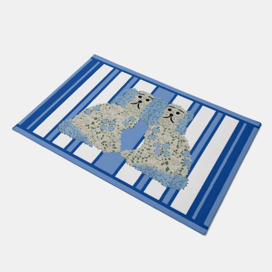 Blue Ginger Jar Jars Magnolia Staffordshire Dogs Deurmat (Schuin)