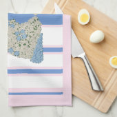 Blue Ginger Jar Jars Magnolia Staffordshire Dogs Theedoek (Quarter Fold)