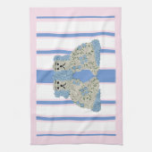 Blue Ginger Jar Jars Magnolia Staffordshire Dogs Theedoek (Verticaal)