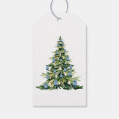 Blue Ginger Jar Kerstboom Cadeaulabel (Achterkant)