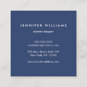 Blue Ginger Jar Pottery Logo Designer White/Blue Vierkante Visitekaartje (Achterkant)