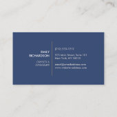 Blue Ginger Jar Pottery Logo Designer White/Blue Visitekaartje (Achterkant)