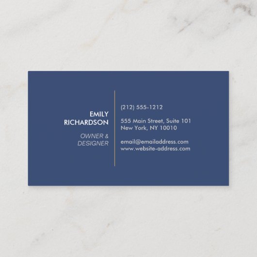 Blue Ginger Jar Pottery Logo Designer White/Blue Visitekaartje (Achterkant)