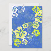 Blue Ginger/Leis/Luau/hibiscusWedding Invitations Kaart (Voorkant)