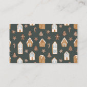 Blue Gingerbread House Diaper Raffle Ticket  Informatiekaartje (Achterkant)