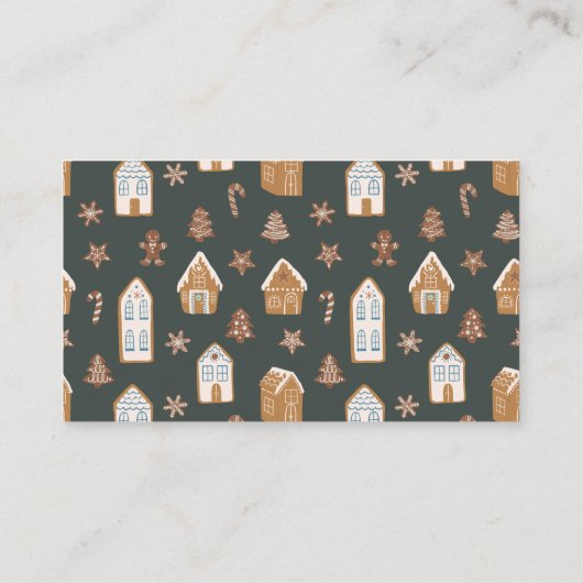 Blue Gingerbread House Diaper Raffle Ticket  Informatiekaartje (Achterkant)