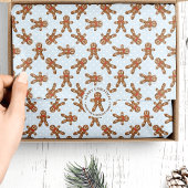 Blue Gingerbread Man Kerstmis Tissuepapier