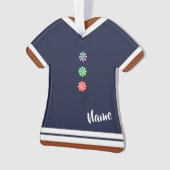 Blue GingerbrooBoy Keepomwille Kerstmis Ornament (voorkant)