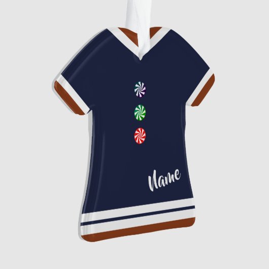 Blue GingerbrooBoy Keepomwille Kerstmis Ornament (voorkant)