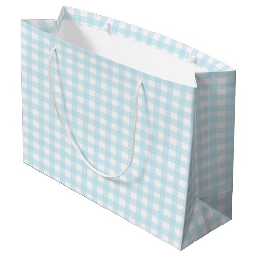Blue Gingham 1 Groot Cadeauzakje (Achterkant Gekanteld)