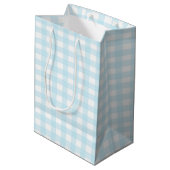 Blue Gingham 1 Medium Cadeauzakje (Achterkant Gekanteld)