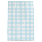 Blue Gingham 1 Medium Cadeauzakje (Voorkant)