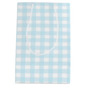Blue Gingham 1 Medium Cadeauzakje (Achterkant)