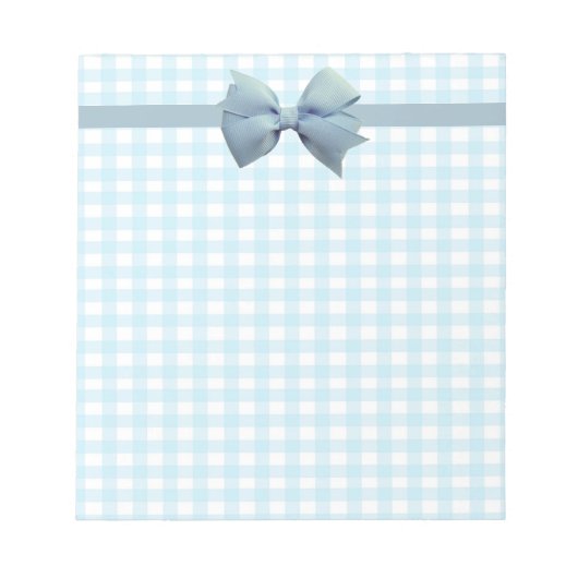 Blue Gingham 3 Notitieblok (Voorkant)