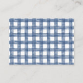 Blue Gingham and Toys Baby Boy Diaper Raffle Card Informatiekaartje (Achterkant)