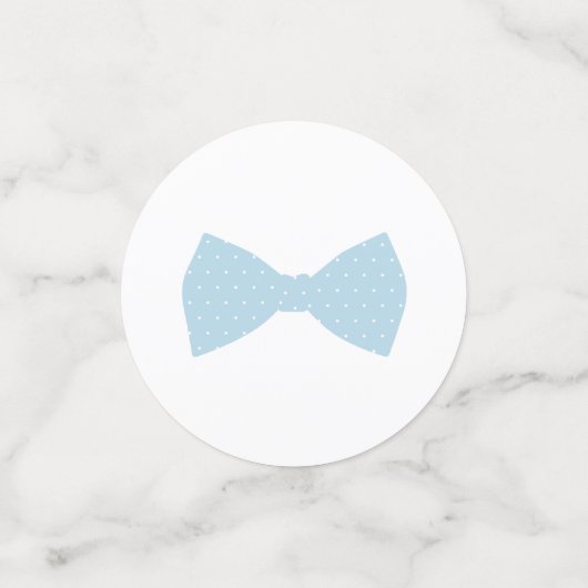 Blue gingham-baby shower confetti (Kleine voorkant)