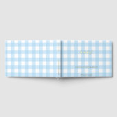 Blue Gingham Baby Shower Guest Book Gastenboek (Volledig)
