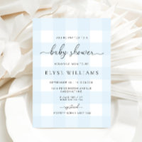 Blue Gingham Baby shower