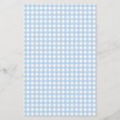 Blue Gingham Baby shower raadt het prijsspel (Achterkant)