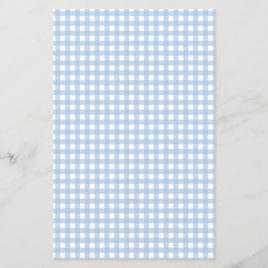 Blue Gingham Baby shower raadt het prijsspel (Achterkant)