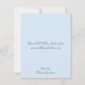 Blue Gingham Baby Shower-uitnodigingen Kaart (Achterkant)