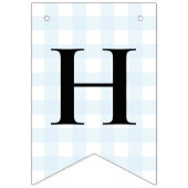 Blue Gingham Birthday Bunting Flag Banner (Tweede vlag)