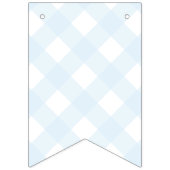 Blue Gingham Birthday Bunting Flag Banner (Eerste vlag)