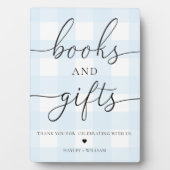 Blue Gingham Boeken en Geschenken Fotoplaat (voorkant)