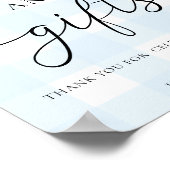 Blue Gingham Boeken en Geschenken Poster (Hoek)