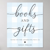 Blue Gingham Boeken en Geschenken Poster (Voorkant)