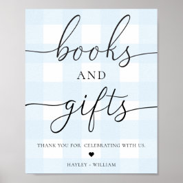 Blue Gingham Boeken en Geschenken Poster