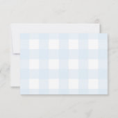 Blue Gingham Boeken Verzoek Insteekkaart Kaart (Achterkant)