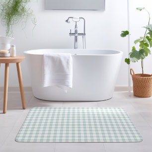 Blue Gingham Boerderij Badkamer Decor Badmat