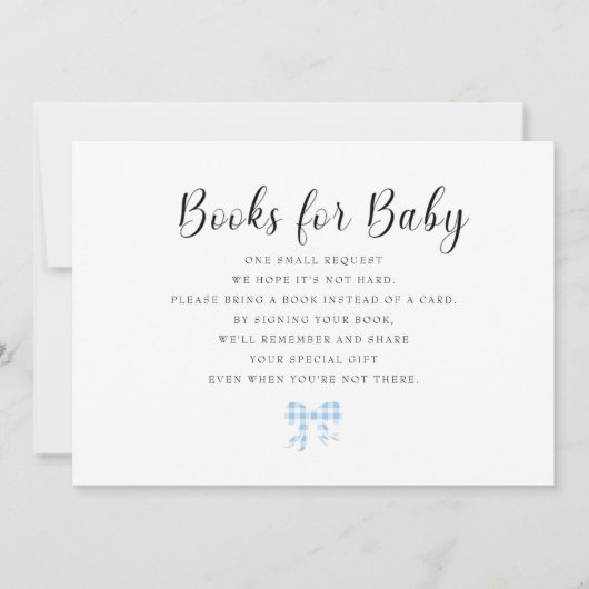 Blue Gingham Books for Baby III Kaart (Voorkant)