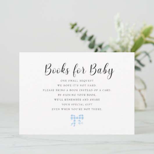 Blue Gingham Books for Baby III Kaart (Staand voorkant)