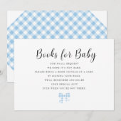 Blue Gingham Books for Baby III Kaart (Voorkant / Achterkant)