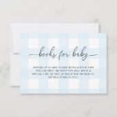 Blue Gingham Books for Baby Kaart (Voorkant)