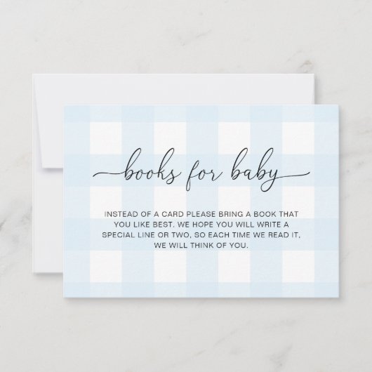 Blue Gingham Books for Baby Kaart (Voorkant)