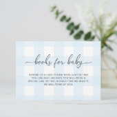 Blue Gingham Books for Baby Kaart (Staand voorkant)