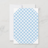Blue Gingham Books for Baby RSVP Kaartje (Achterkant)