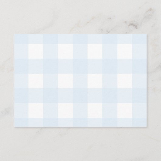 Blue Gingham Books Request Insert Kaart (Achterkant)