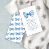 Blue Gingham Bow Stropdas Boeken voor Baby Baby sh Informatiekaartje